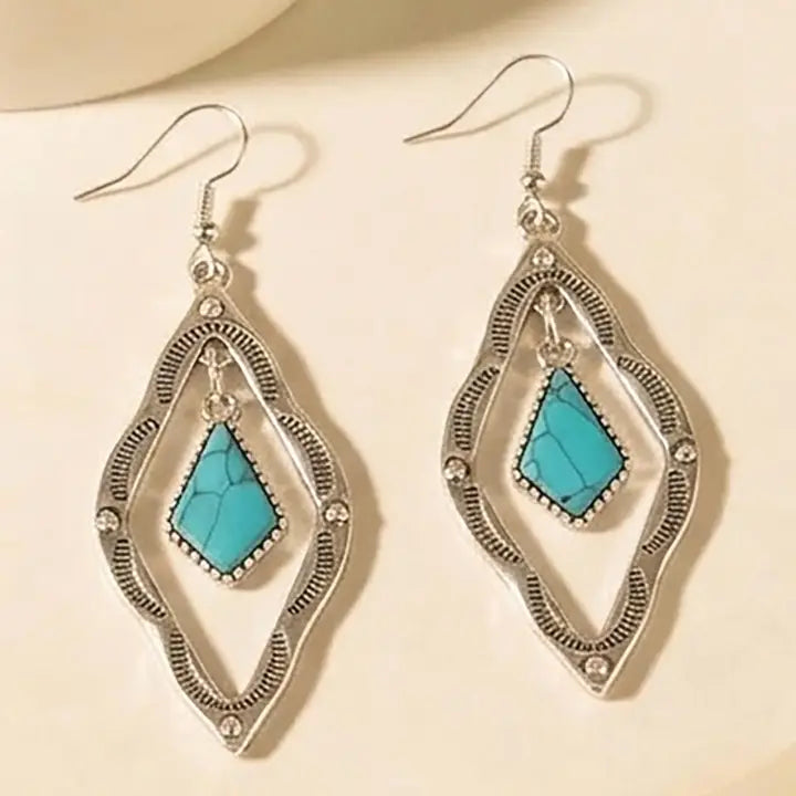 Midnight Mesa Drop Earrings – Western Mist