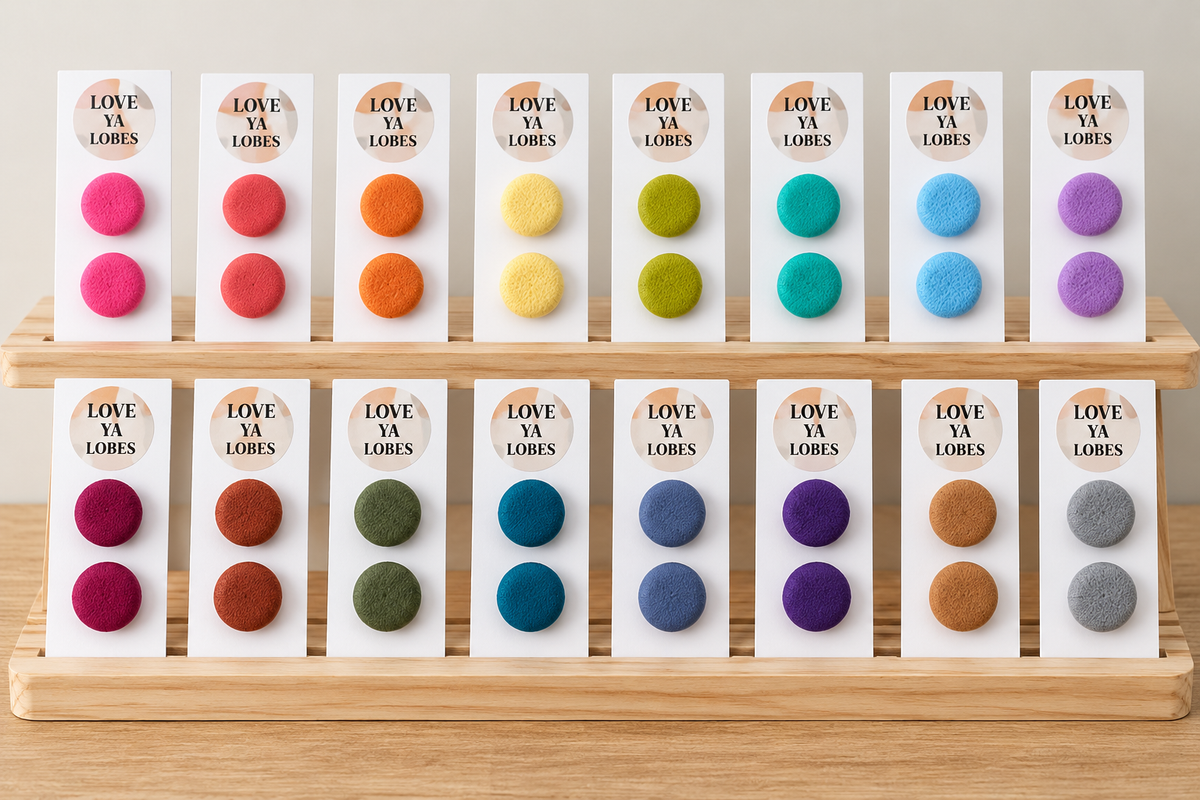 Islah 17mm Ceramic Stud Earrings – 10 Colours
