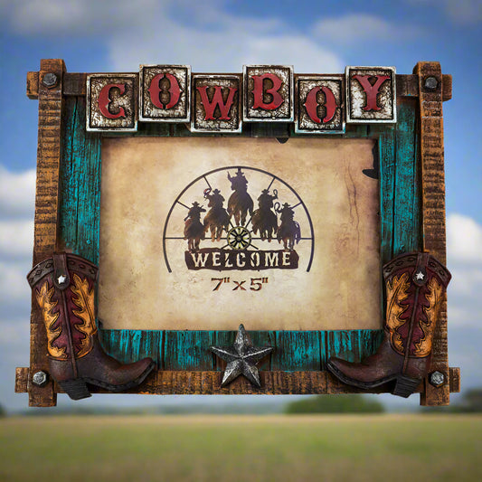 cowboy photo frame