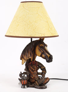 Western Themed Table Lamp - Western - Horse Head