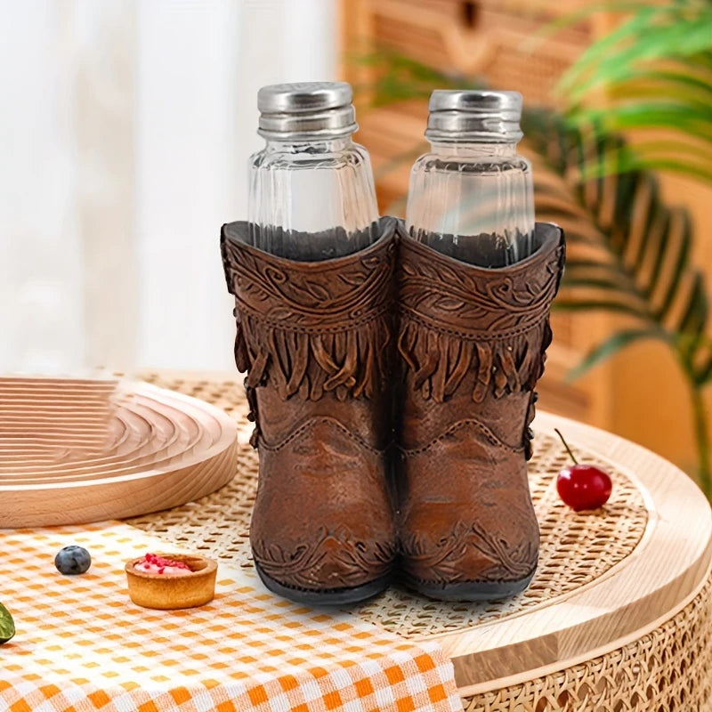 Cowboy Boot Salt and Pepper 3pcs/set