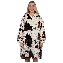Load image into Gallery viewer, Pure Western - Cow Print Snuggle Hoodie
