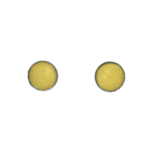 Load image into Gallery viewer, Bright Yellow Button Earrings
