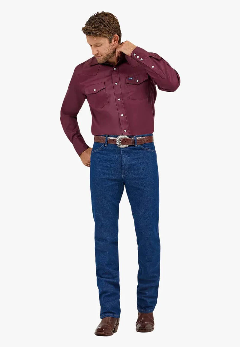 Wrangler Men’s Cowboy Cut Slim Fit Prewashed Jean – Prewashed Indigo