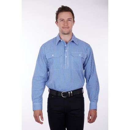 Hard Slog - Men’s Devin Half Placket LS Shirt