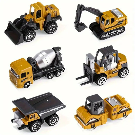 🚜 Alloy Engineering Vehicle Set – Die-Cast Metal Toy Trucks