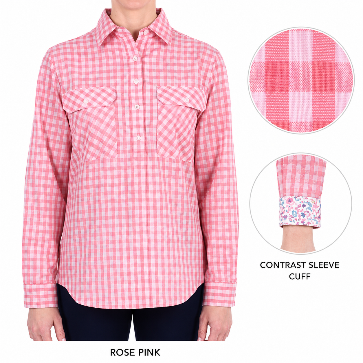 Women’s Raquel Half Placket Long Sleeve Shirt