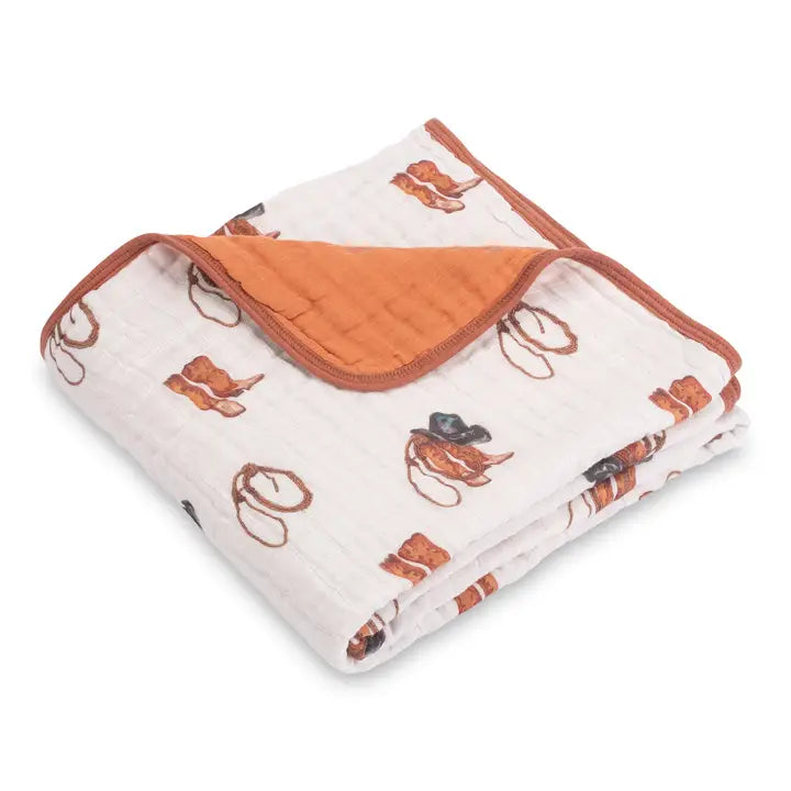 Better in Boots Muslin Quilt Baby & Kids Blanket – 47x47