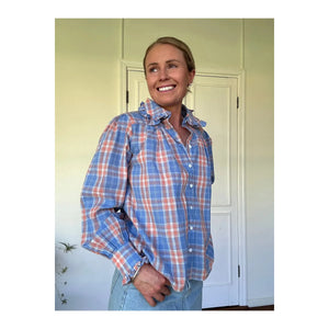 Black Colt Clothing - Frankie Shirt - Blue & Orange Check