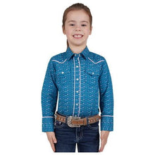 Load image into Gallery viewer, Pure Western - Girl’s Tomeka Print Western Long Sleeve Shirt
