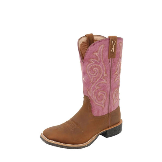 Twisted X Women’s 11” Tech X®2 Boot – Russet Brown/Dusty Pink