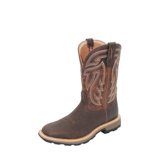 Twisted X Men’s Ultralite X Work Boot – Chocolate/Burnt Brown