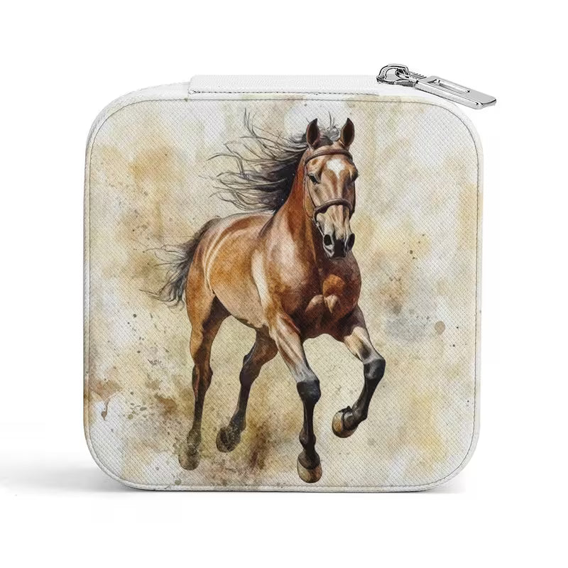 Running Horse Travel Jewellery Box – Portable Ring, Earring & Necklace Organiser