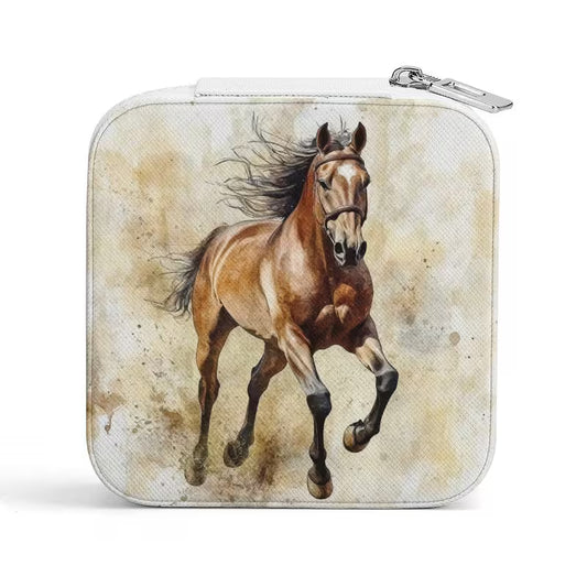 Running Horse Travel Jewellery Box – Portable Ring, Earring & Necklace Organiser