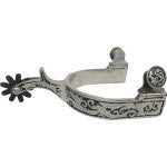 Floral Black Inlay Spurs