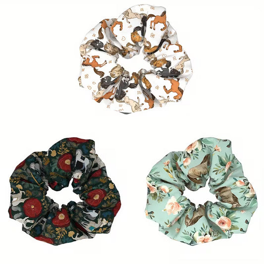 Assorted Horse Animal Hair Ties for Women
