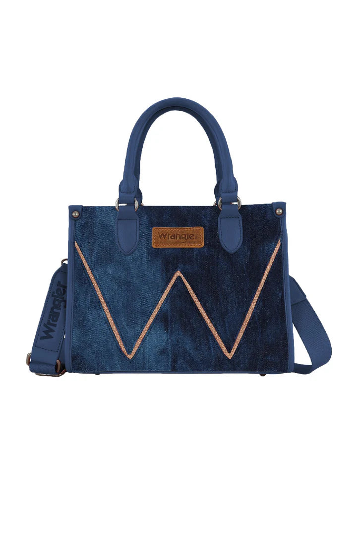 Wrangler Willa Tote Bag – Light Denim / Dark Denim