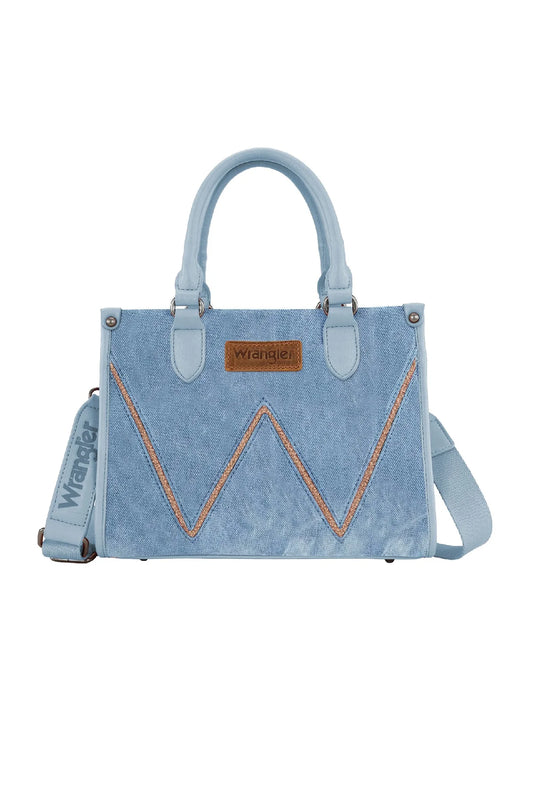 Wrangler Willa Tote Bag – Light Denim / Dark Denim