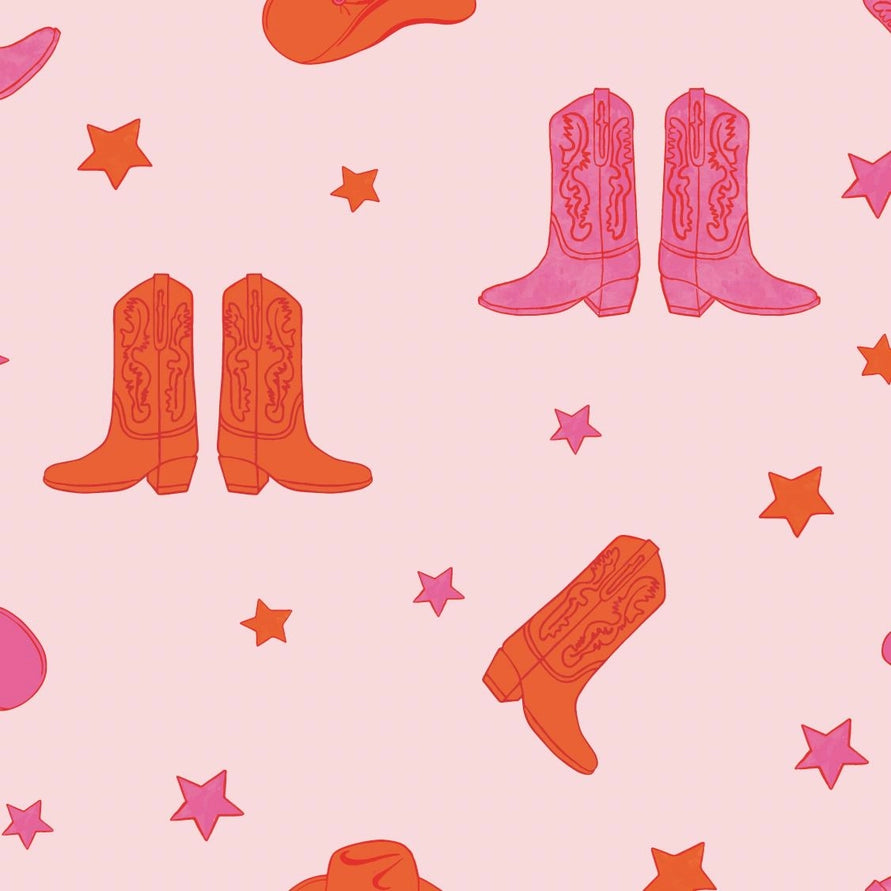 Cowgirl Boot Muslin Quilt Baby & Kids Blanket – 47x47
