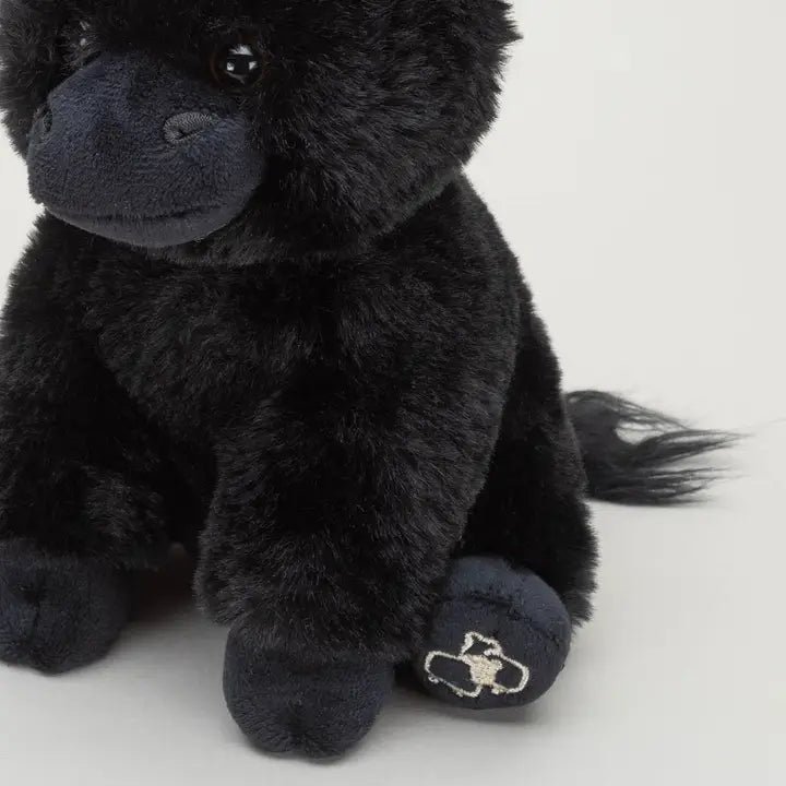 Black Medium Longhorn Highland Plush Cow – 23cm