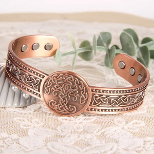 Copper Bangle - Tree of Life Keltic Knot Design