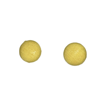 Load image into Gallery viewer, Bright Yellow Button Earrings
