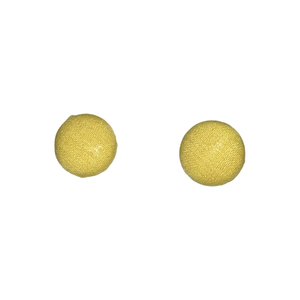 Bright Yellow Button Earrings