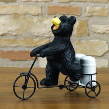 Load image into Gallery viewer, Salt &amp; Pepper Set - Black Bear on Bicycle
