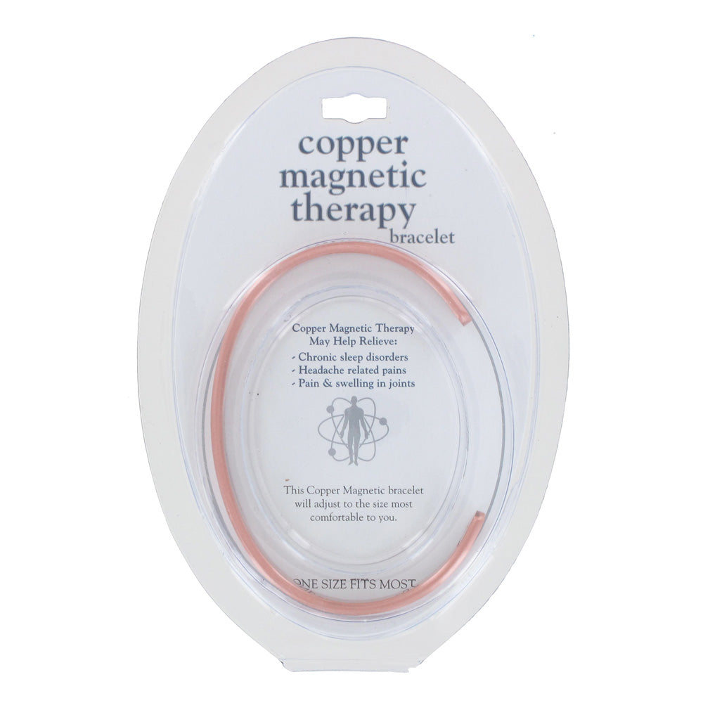 Ribbed Band Copper Magnetic Therapy Bangle – Adjustable Cuff