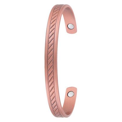 Pressed Patterned Copper Bangle