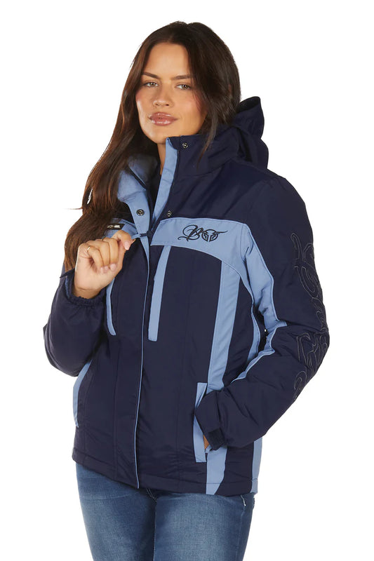 Bullzye Women’s Carla Jacket – Light Blue/Navy