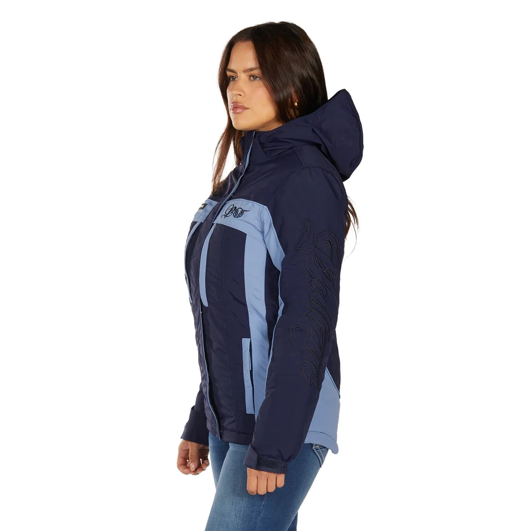 Bullzye Women’s Carla Jacket – Light Blue/Navy