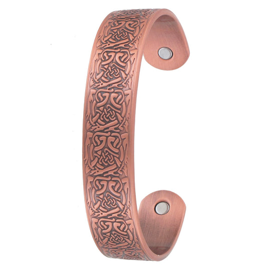 Celtic Solid Copper Magnetic Therapy Cuff Bracelet