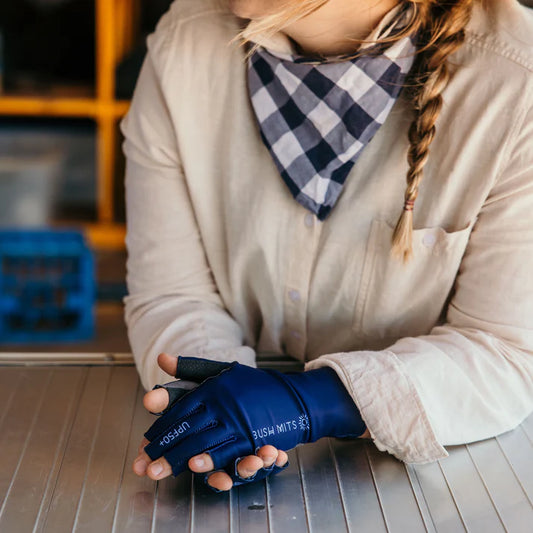 Bush Mits UPF 50+ Sun Protection Gloves – Navy