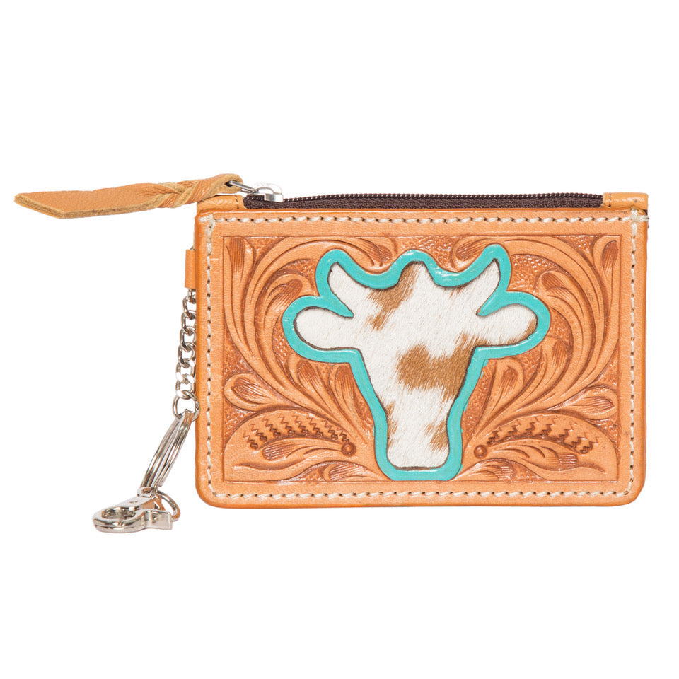 Tooling Leather and Cowhide Key/ Card Case