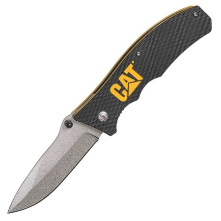 Caterpillar Linerlock Folding Knife – Black G10 – 3.25″ Drop Point Blade
