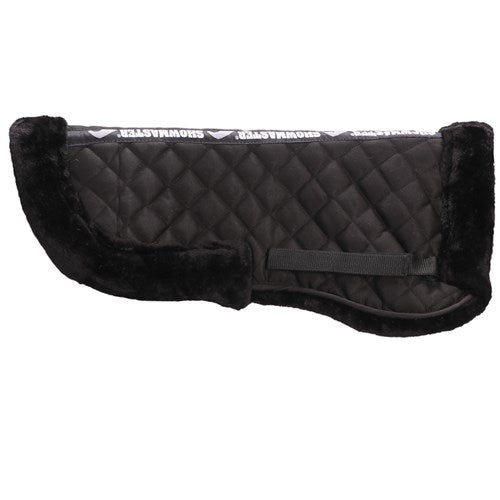 Showmaster Fleece Half Numnah – Black with Black Fleece