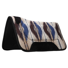 Load image into Gallery viewer, Fort Worth AP Contoured Saddle Pad - 30&quot; x 30&quot; - Chocolate / Blue
