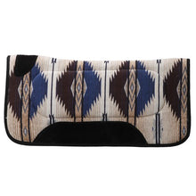 Load image into Gallery viewer, Fort Worth AP Contoured Saddle Pad - 30&quot; x 30&quot; - Chocolate / Blue
