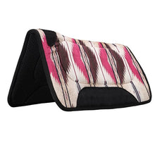 Load image into Gallery viewer, Fort Worth AP Contoured Saddle Pad - 30&quot; x 30&quot; - Chocolate / Pink
