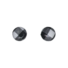 Load image into Gallery viewer, Black Check Fabric Earrings
