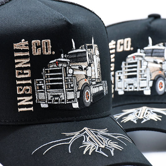 Long Haul Black – High Profile Trucker Hat