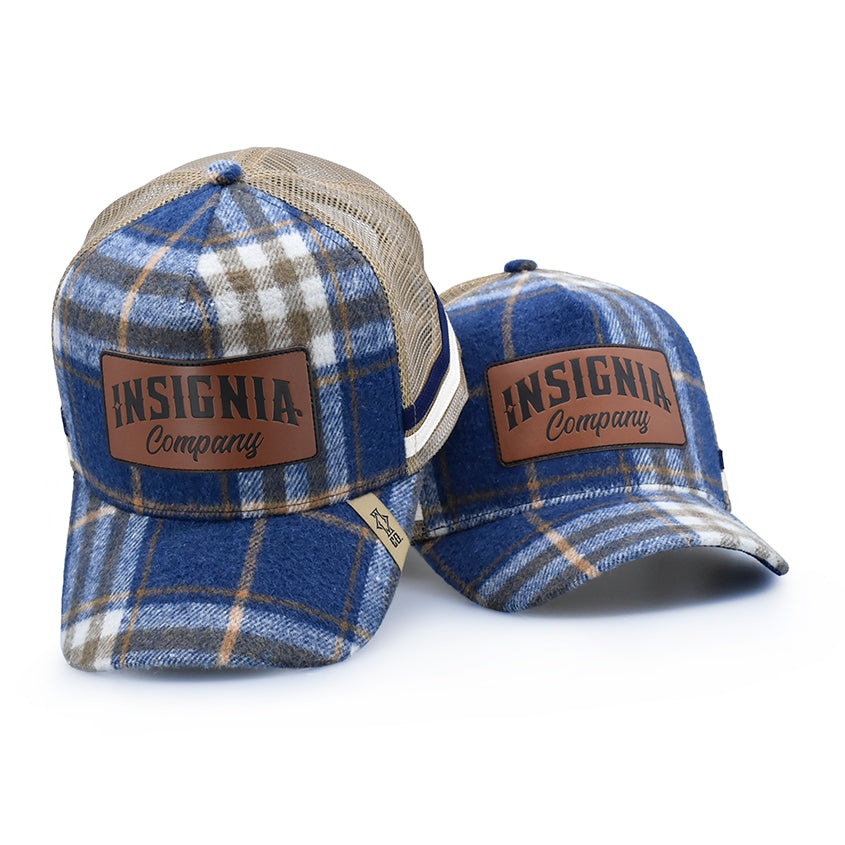 Navy Flannel High Profile Trucker Hat