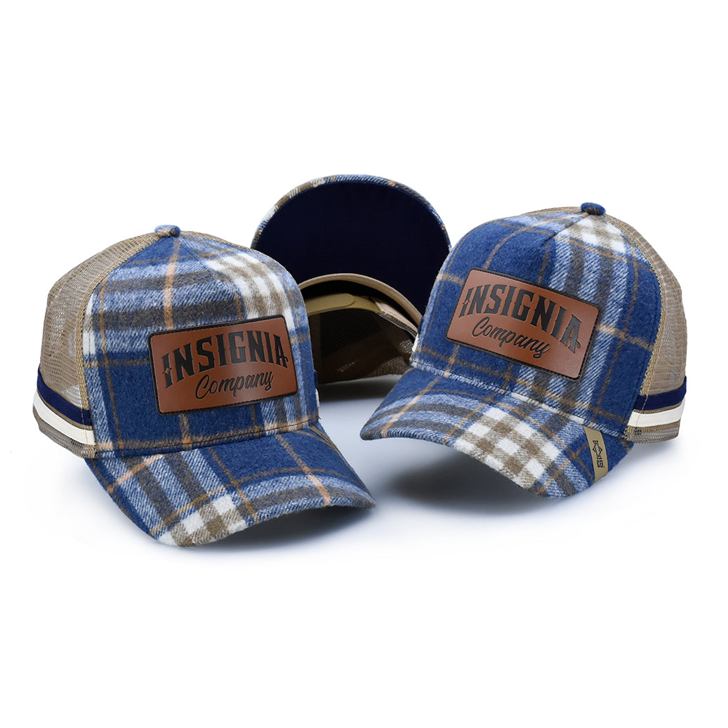 Navy Flannel High Profile Trucker Hat
