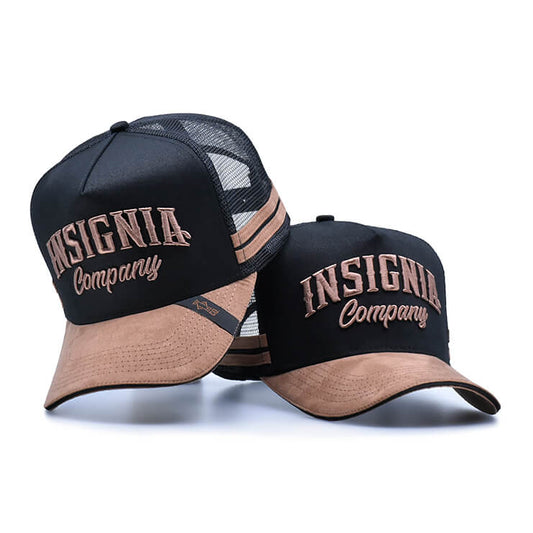 Brown & Black – High Profile Trucker Hat