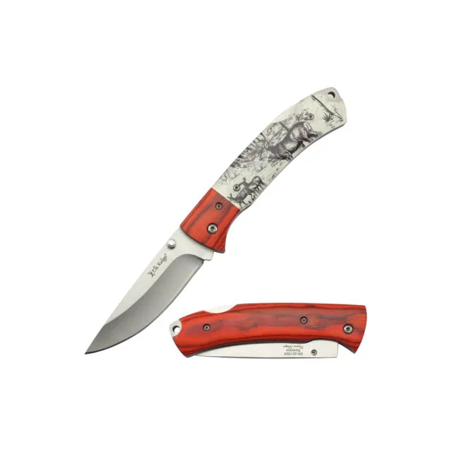Elk Ridge Manual Folding Knife – 7.80″ Overall – 3Cr13 Drop Point Blade