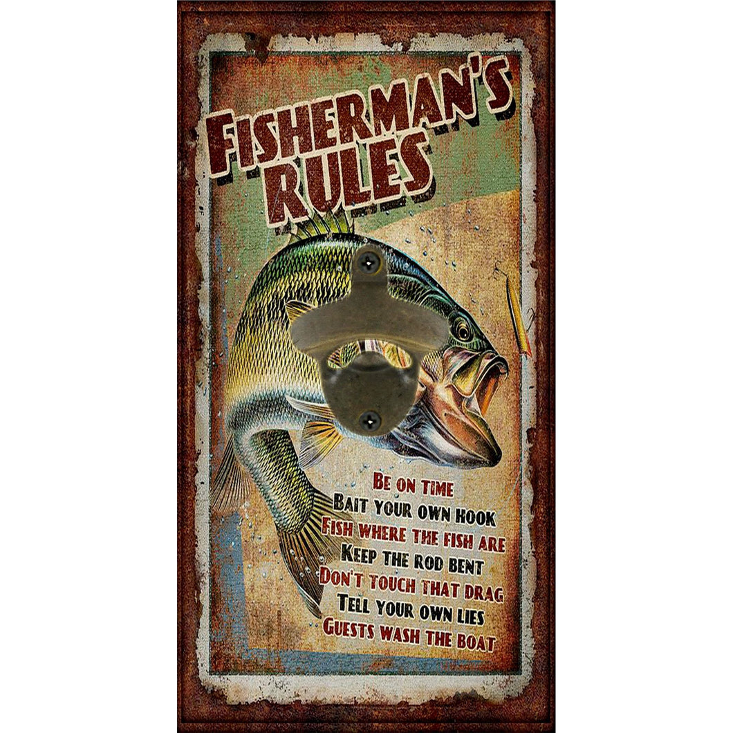 Bottle Opener Fisherman's Rules