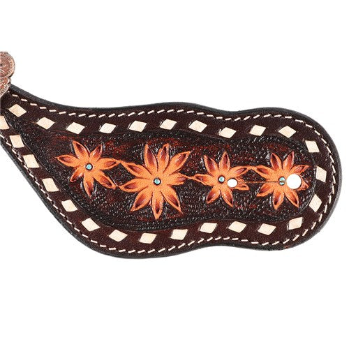 Fort Worth Prairie Dreams Spur Straps – Brown Flowers