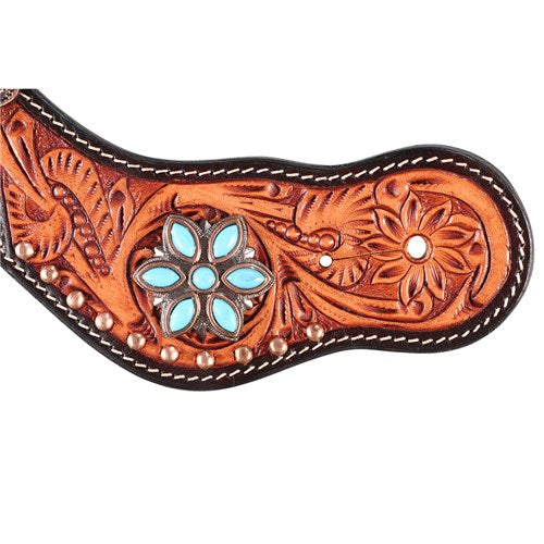 Fort Worth Wildflower Spur Straps – Turquoise &amp; Copper