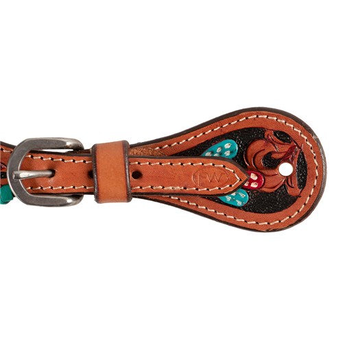 Fort Worth Cactus Turquoise Spur Straps - Ladies